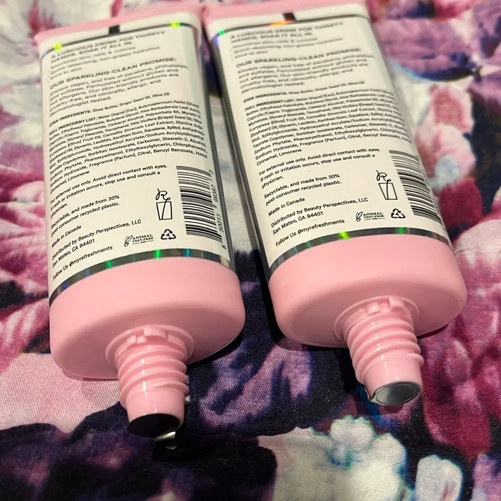 Set of 2!  Refreshments - Luscious hand cream / hand lotion in citrus spritz NWT